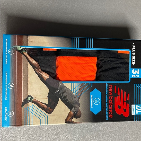 New Balance Plus Size  3pack Men’s Performance Boxer Briefs Size 2XL, 3XL New - Picture 2 of 3